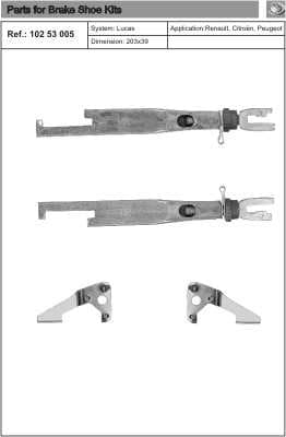 Brake shoe regulator 10253005