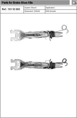 Brake shoe regulator 10153002