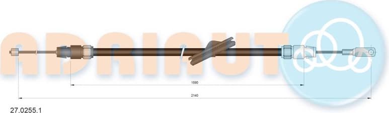 Cable Pull, parking brake 27.0255.1