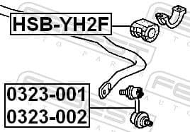 Mounting, stabiliser bar HSB-YH2F - image 2
