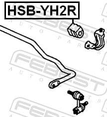 Mounting, stabiliser bar HSB-YH2R - image 2