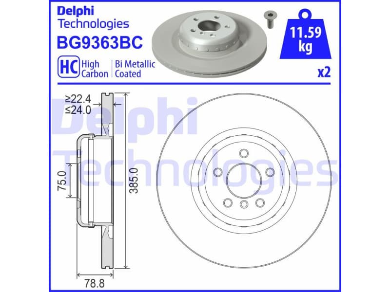 Brake Disc BG9363BC