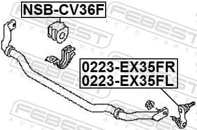 Mounting, stabiliser bar NSB-CV36F - image 2
