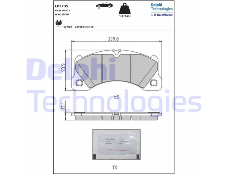 Brake Pad Set, disc brake LP3735