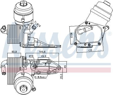 Oil Cooler, engine oil ** FIRST FIT ** 91424 - image 5