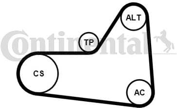 V-ribbed Belt Set 6PK1070K1 - image 2