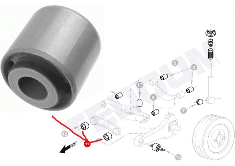 Silentblock rear axle 31938 01