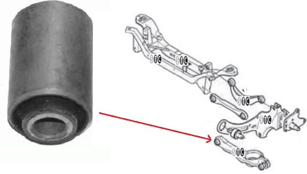 Silentblock rear axle 00224452
