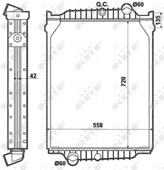 Radiator, engine cooling 519710