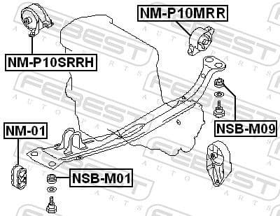 Mounting, engine NM-P10MRR - image 2