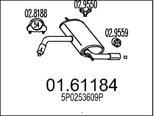 Rear Muffler 01.61184