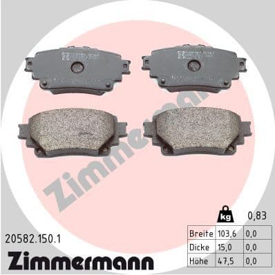 Brake Pad Set, disc brake 20582.150.1
