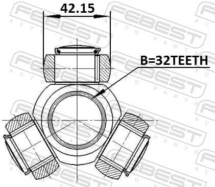Spider Assembly, drive shaft 0116-ASV50 - image 2
