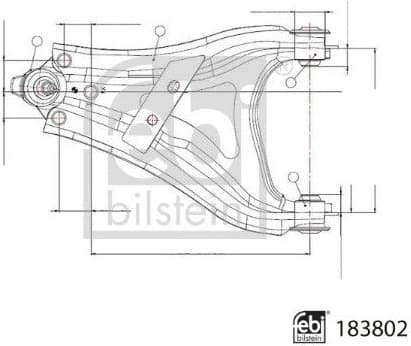 Control/Trailing Arm, wheel suspension 183802