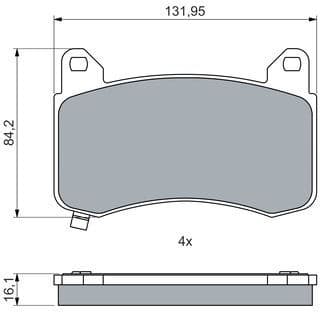Brake Pad Set, disc brake 0986460085