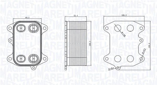 Oil Cooler, engine oil 350300003300