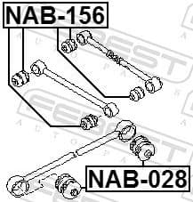 Mounting, control/trailing arm NAB-156 - image 2
