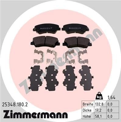 Brake Pad Set, disc brake 25348.180.2