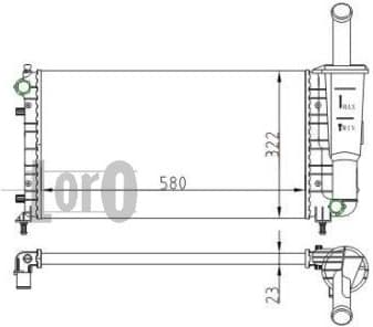 Radiator, engine cooling LORO 016-017-0036 - image 2