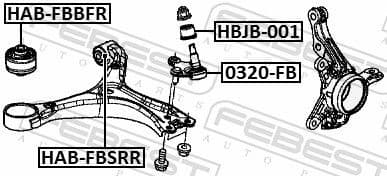Mounting, control/trailing arm HAB-FBBFR - image 2