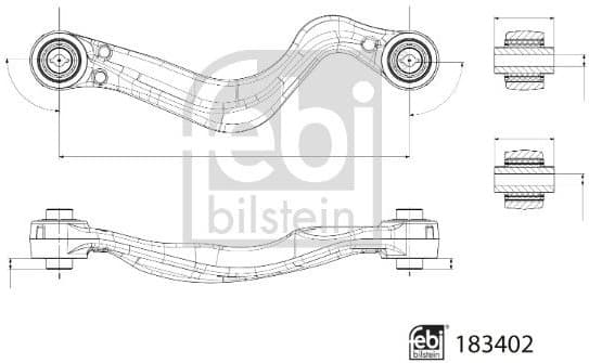 Control/Trailing Arm, wheel suspension 183402