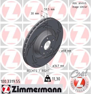 Brake Disc BLACK Z 100.3319.55