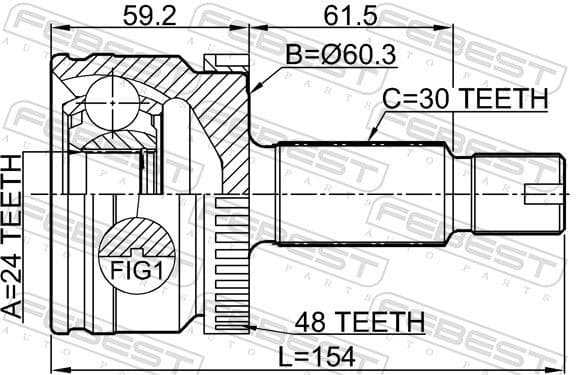 Joint Kit, drive shaft 1210-D7A2WA48 - image 2