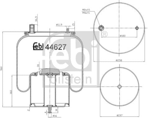 Bellow, air suspension 44627