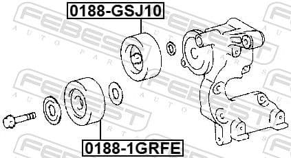 Deflection/Guide Pulley, V-ribbed belt 0188-GSJ10 - image 2