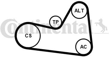 V-ribbed Belt Set 6PK1026K1 - image 3