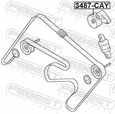 Tensioner Pulley, V-ribbed belt 3487-CAY - image 2