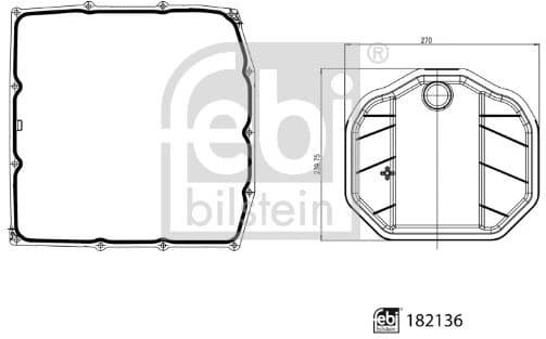 Hydraulic Filter Kit, automatic transmission 182136