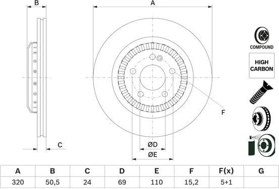 Brake Disc 0 986 479 H39