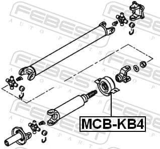 Bearing, propshaft centre bearing MCB-KB4 - image 2