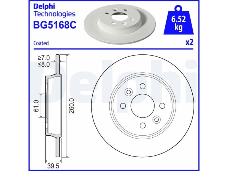 Brake Disc BG5168C