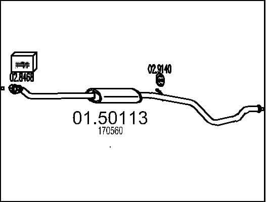 Centre Muffler 01.50113