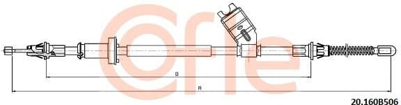 Cable Pull, parking brake 92.20.160B506