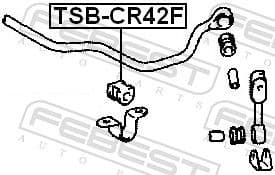 Mounting, stabiliser bar TSB-CR42F - image 2