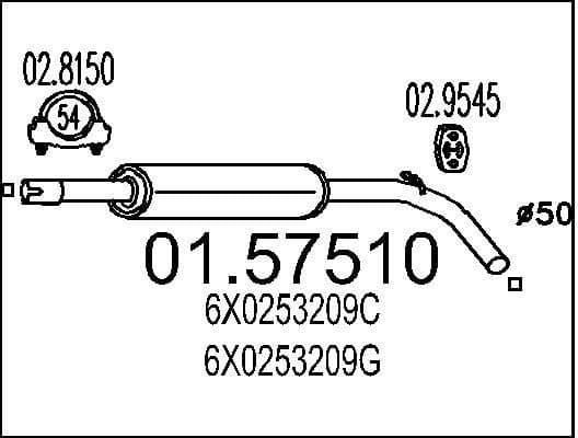 Centre Muffler 01.57510