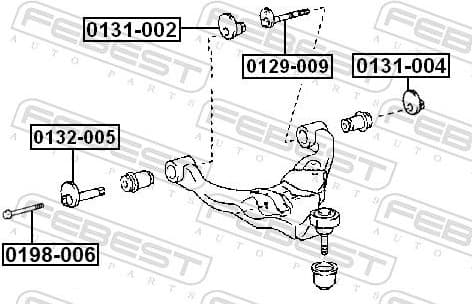 Fastening Bolt, control arm 0198-006 - image 2
