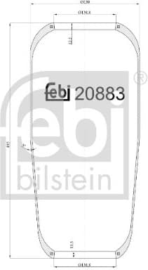 Bellow, air suspension 20883