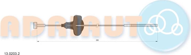 Cable Pull, parking brake 13.0203.2