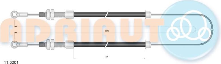 Cable Pull, parking brake 11.0201