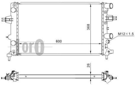 Radiator, engine cooling LORO 037-017-0027 - image 2