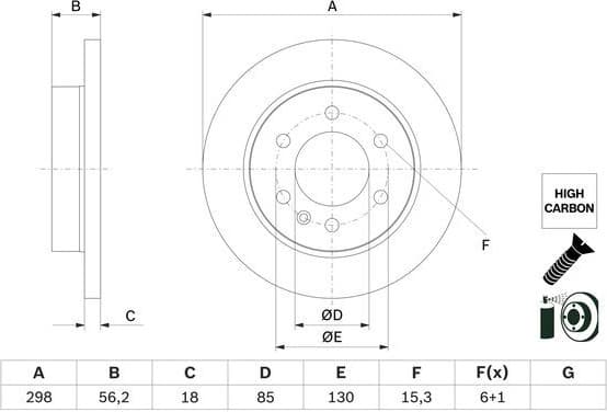 Brake Disc 0 986 479 H07