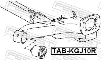 Bushing, axle beam TAB-KGJ10R - image 2
