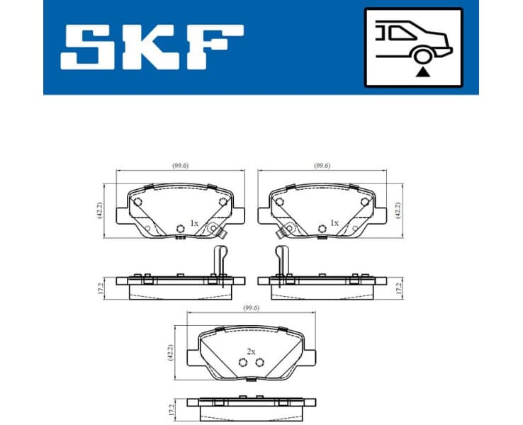 Brake Pad Set, disc brake VKBP90303A - image 2