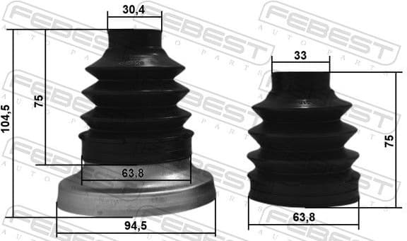 Bellow, drive shaft 1617P-212R - image 2