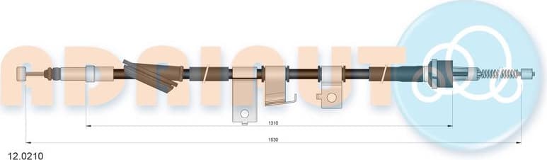 Cable Pull, parking brake 12.0210