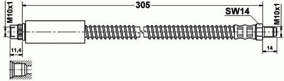 Brake hose front PU21.155 - image 2